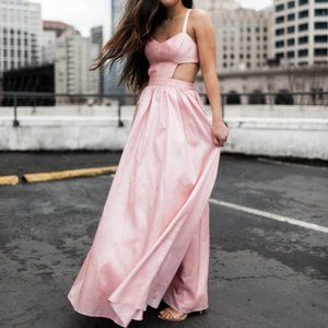 NWT Fame and Partners pink satin formal dress 2